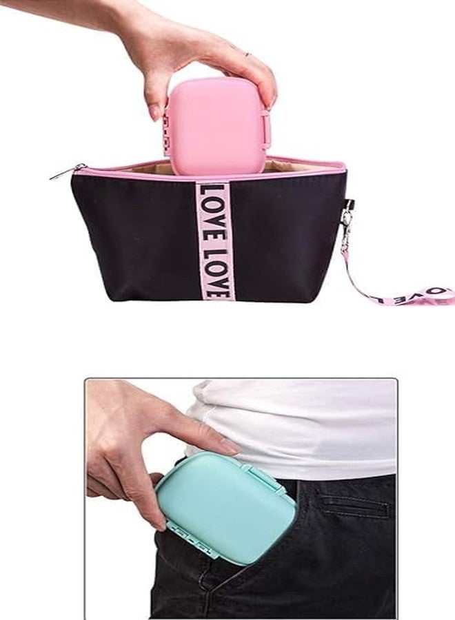 JAMBUVANTI Portable Pill Case Daily Pill Organizer, pill storage box travel size cute little daily medicine portable personal storage 8 Compartments Travel Pill Organizer MULTICOLOR - Image 5